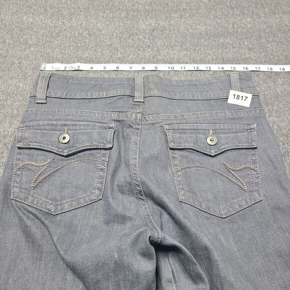 Gloria Vanderbilt Womens Jeans 10 Petite Grey Bootcut Flare Denim Pants - Picture 8 of 9